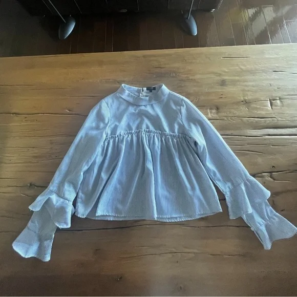 On Twelfth Blue and White Striped Shirt - Picture 9 of 10